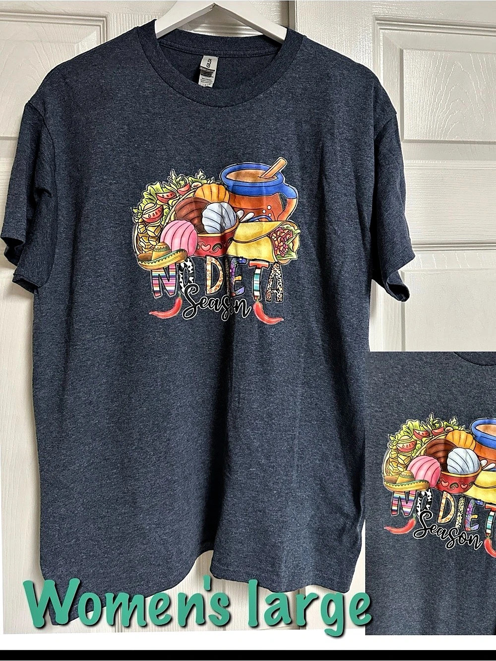 Gildan Graphic Short Sleeve Tee in Blue Size Large